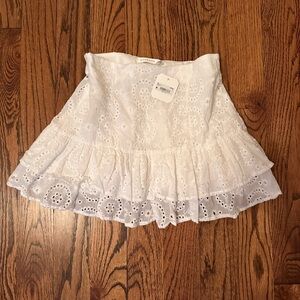 Altar'd State White Eyelet Mini Skirt